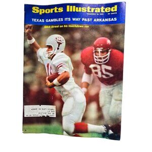 Vintage 1969 Sports Illustrated Football Collector Magazine Texas Vs Arkansas